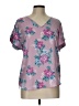 Hippie Rose 100% Polyester Pink Short Sleeve Blouse Size L - photo 1
