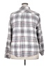 Torrid Plaid Gray Long Sleeve Button-Down Shirt Size 2X Plus (2) - photo 2
