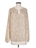 Emily Wonder 100% Polyester Tan Long Sleeve Henley Size S - photo 1