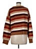 Pink Rose Stripes Brown Pullover Sweater Size M - photo 2