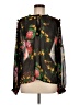 CAbi Floral Black Long Sleeve Blouse Size M - photo 1