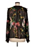 CAbi Floral Black Long Sleeve Blouse Size M - photo 2