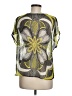 Madison Yellow Short Sleeve Blouse Size M - photo 2