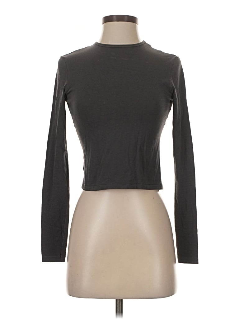 Pre-owned Skims Long Sleeve Top Gray Turtleneck Tops