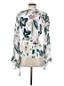 Stone Cold Fox 100% Silk Ivory Long Sleeve Silk Top Size Sm (1) - photo 2