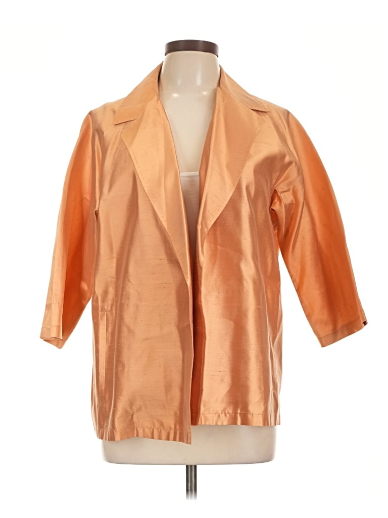 Pre-owned Max Mara 3/4 Sleeve Button Down Shirt In Orange