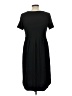 Unbranded Solid Black Casual Dress Size L - photo 2