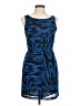 BB Dakota 100% Polyester Graphic Blue Cocktail Dress Size 6 - photo 1