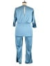 Koh Koh 100% Polyester Solid Blue Jumpsuit Size 2X - photo 2