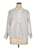 Joie 100% Cotton Stripes Silver 3/4 Sleeve Blouse Size XL - photo 1
