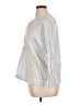 Joie 100% Cotton Stripes Silver 3/4 Sleeve Blouse Size XL - photo 5