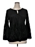 Investments 100% Polyester Black Long Sleeve Blouse Size XL - photo 1