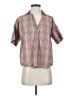 Madewell Plaid Brown Short Sleeve Blouse Size XS - photo 1