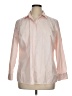 Chaps 100% Cotton Stripes Pink Long Sleeve Blouse Size 1X - photo 1