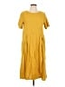 Unbranded Solid Yellow Casual Dress Size L (estimated) - photo 1