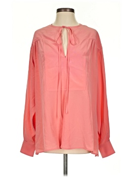 Victoria Beckham Long Sleeve Silk Top (view 1)