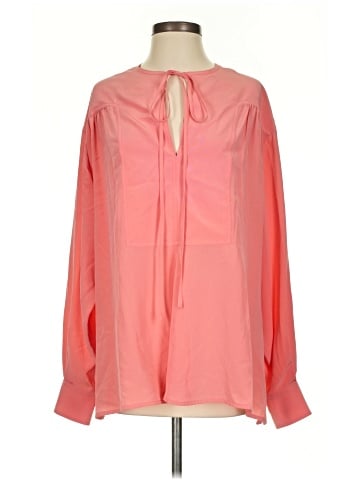 Victoria Beckham Long Sleeve Silk Top (view 1)