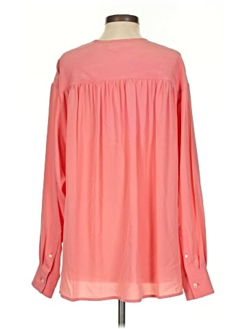 Victoria Beckham Long Sleeve Silk Top (view 2)