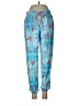 Briefly Stated Print Blue Casual Pants Size M - photo 1