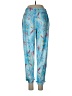 Briefly Stated Print Blue Casual Pants Size M - photo 2