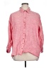 Assorted Brands Solid Pink 3/4 Sleeve Button-Down Shirt Size 1X - photo 1
