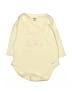 Gerber 100% Cotton Ivory Long Sleeve Onesie Size 0-3 mo - photo 1