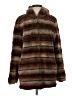 Tess Elliott Studio 100% Polyester Stripes Brown Faux Fur Jacket Size S - photo 1