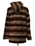 Tess Elliott Studio 100% Polyester Stripes Brown Faux Fur Jacket Size S - photo 2