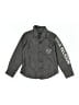 True Religion 100% Cotton Chevron-herringbone Gray Long Sleeve Button-Down Shirt Size 4 - photo 1