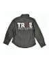 True Religion 100% Cotton Chevron-herringbone Gray Long Sleeve Button-Down Shirt Size 4 - photo 2
