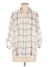 Fortune + Ivy Ivory 3/4 Sleeve Button-Down Shirt Size M - photo 1