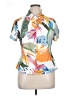 Sheen Print White Short Sleeve Blouse Size XL - photo 1