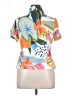 Sheen Print White Short Sleeve Blouse Size XL - photo 2