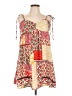 Shein 100% Polyester Print Red Casual Dress Size L - photo 1