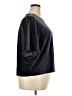 TeXTURE & THREAD Madewell Metallic Black Short Sleeve Top Size 2X - photo 4