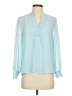 CeCe 100% Polyester Blue Long Sleeve Blouse Size S - photo 1