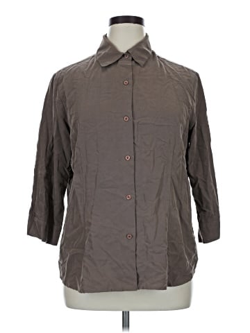 Notations 3/4 Sleeve Button-Down Shirt (view 1)