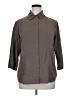 Notations Brown 3/4 Sleeve Button-Down Shirt Size XL - photo 1