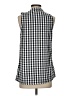 Mud Pie 100% Polyester Checkered-gingham Black Sleeveless Blouse Size S - photo 2
