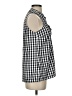 Mud Pie 100% Polyester Checkered-gingham Black Sleeveless Blouse Size S - photo 4