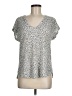B Collection by Bobeau Silver Short Sleeve Blouse Size M - photo 1