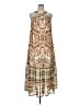 Vineet Bahl 100% Polyester Paisley Brown Casual Dress Size XL - photo 1