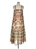 Vineet Bahl 100% Polyester Paisley Brown Casual Dress Size XL - photo 2