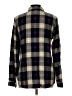 Splendid 100% Rayon Plaid Black Long Sleeve Button-Down Shirt Size L - photo 2