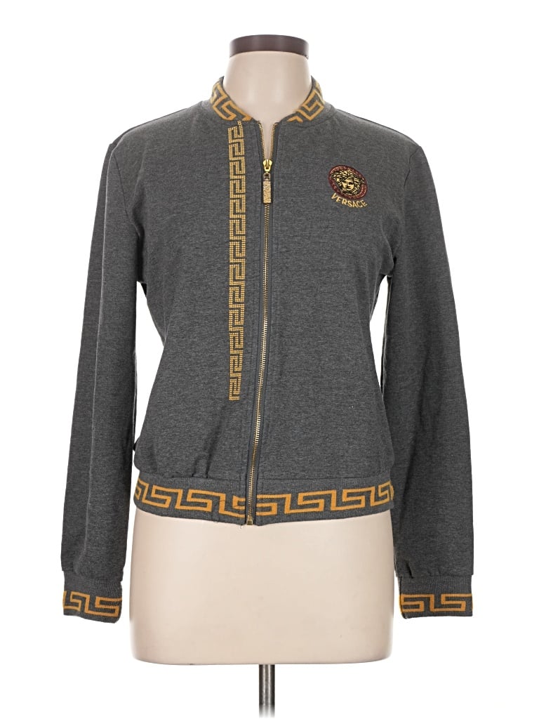 Pre-owned Versace Jeans Cardigan Sweater In Gray