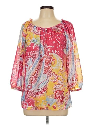 Chaps 3/4 Sleeve Blouse (view 1)