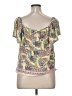 Red Camel Ivory Short Sleeve Blouse Size XL - photo 2