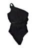 Leonisa Solid Black One Piece Swimsuit Size M - photo 1