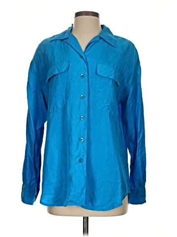 Christie & Jill Long Sleeve Silk Top (view 1)