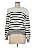 Draper James RSVP Stripes Silver White Pullover Sweater Size M - photo 1